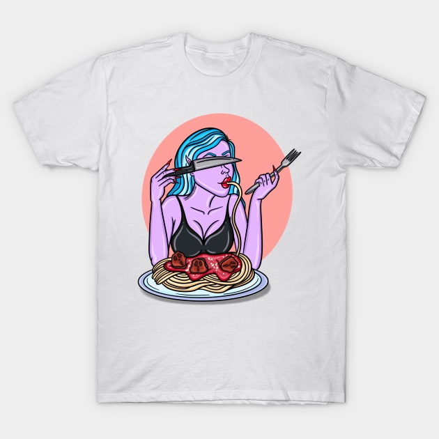 Dinner Time! T-Shirt by BreezyArtCollections 